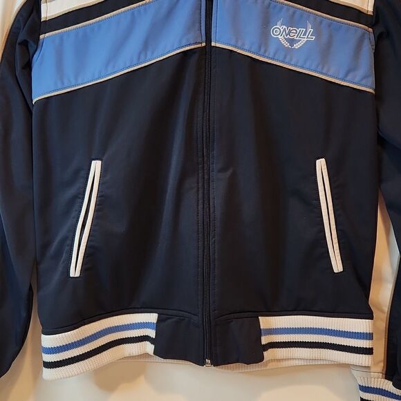 Vintage O’Neil Zip Up Navy White Jacket Polyester W/Logo Surfer Classic Style M - Picture 6 of 15